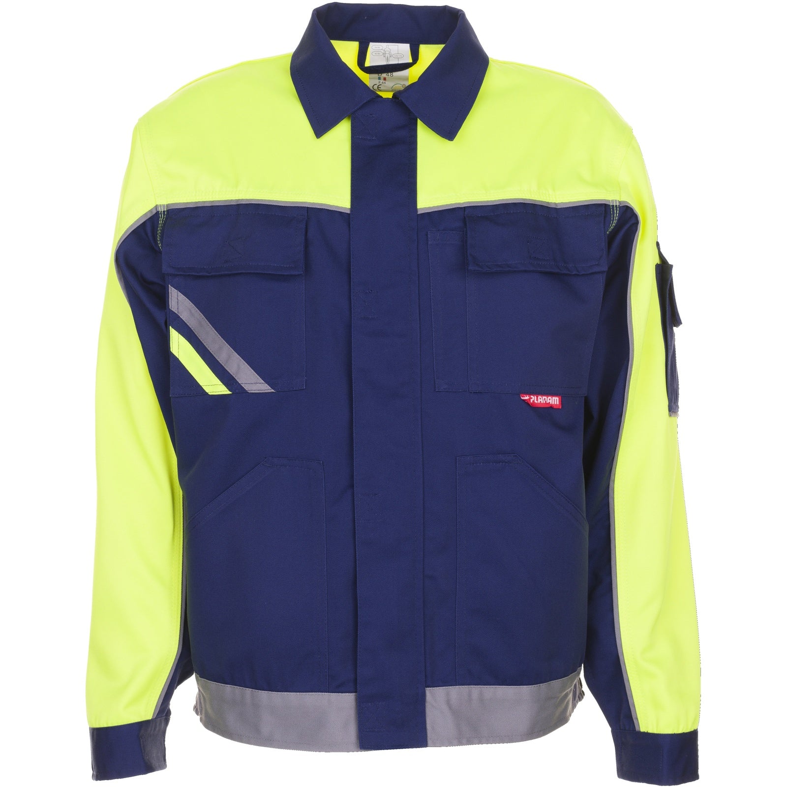 Planam Visline V1 Waisted Jacket marine/yellow/zinc - Main