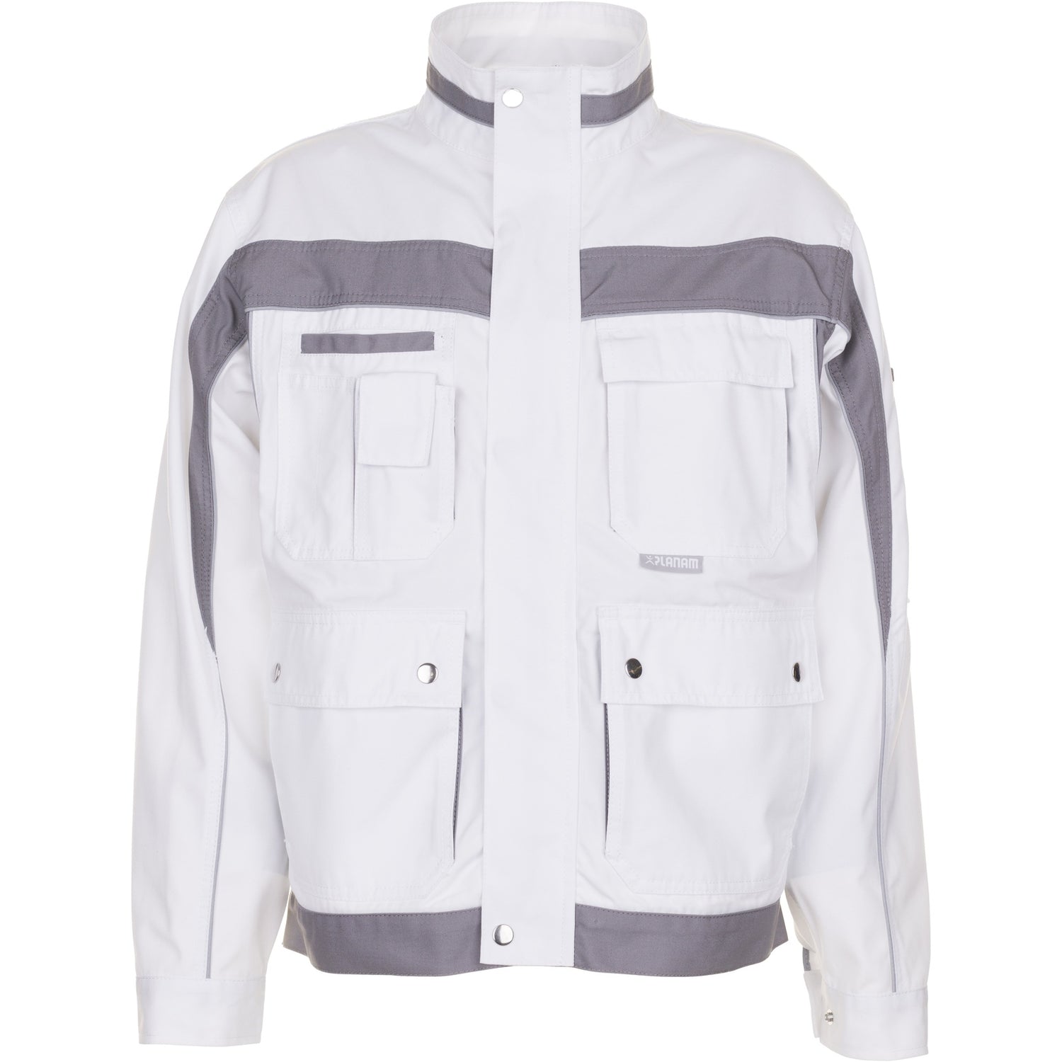 Planam Plaline Waisted Jacket pure white/zinc - Main