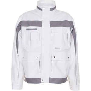 Planam Plaline Waisted Jacket pure white/zinc - Main