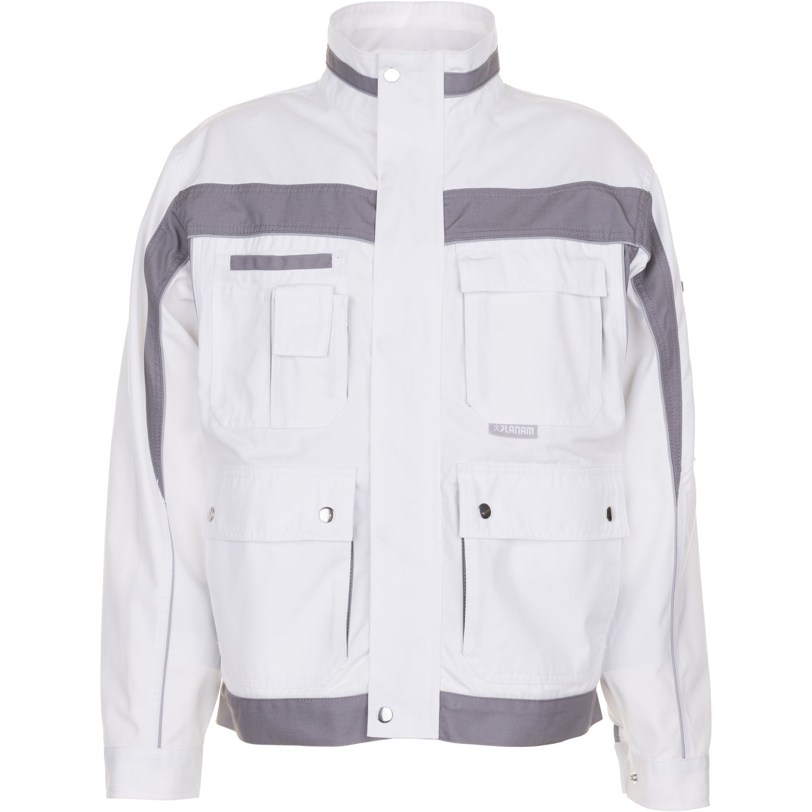 Planam Plaline Waisted Jacket pure white/zinc - Model view 1