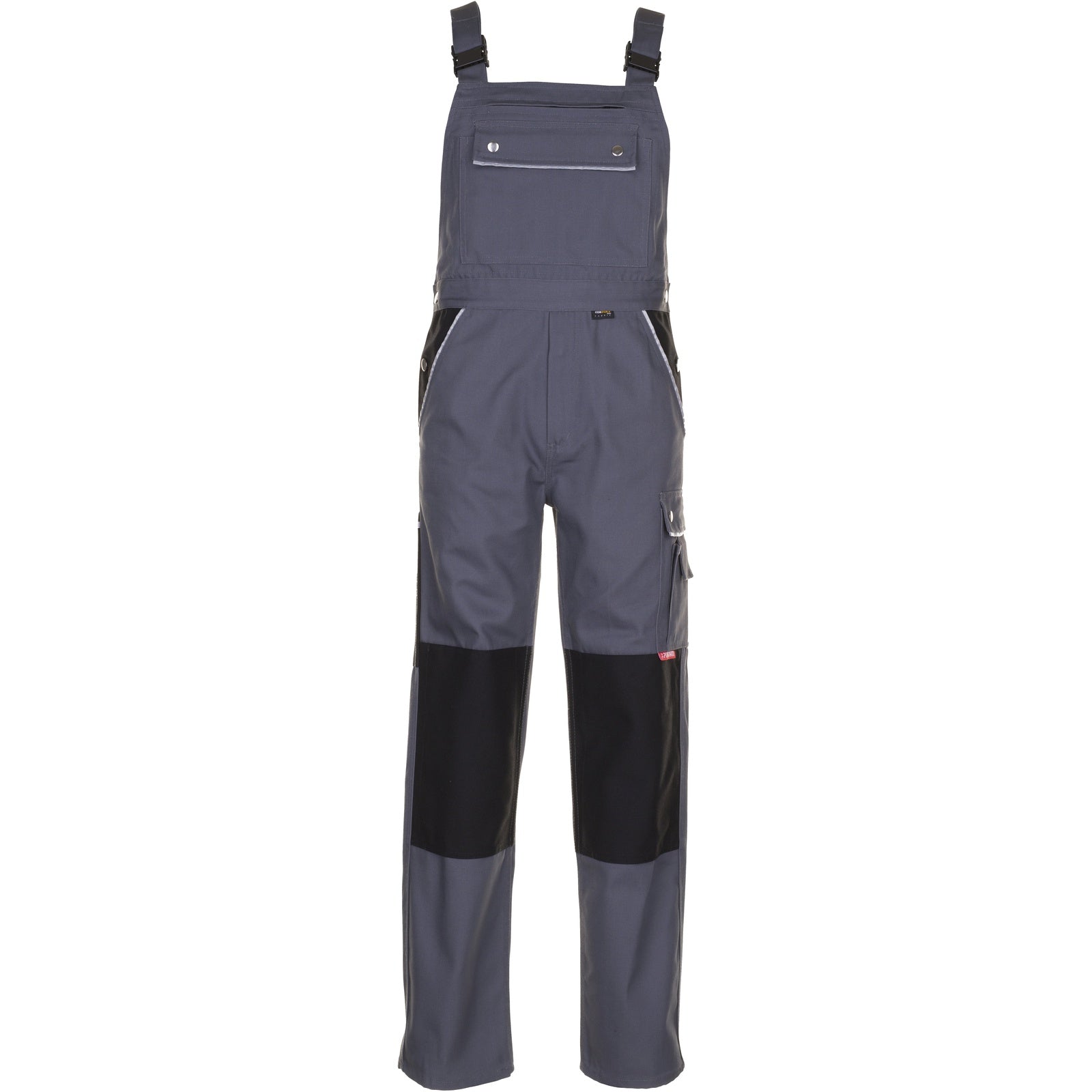 Planam Canvas 320 Dungarees grey/black - Model view 1