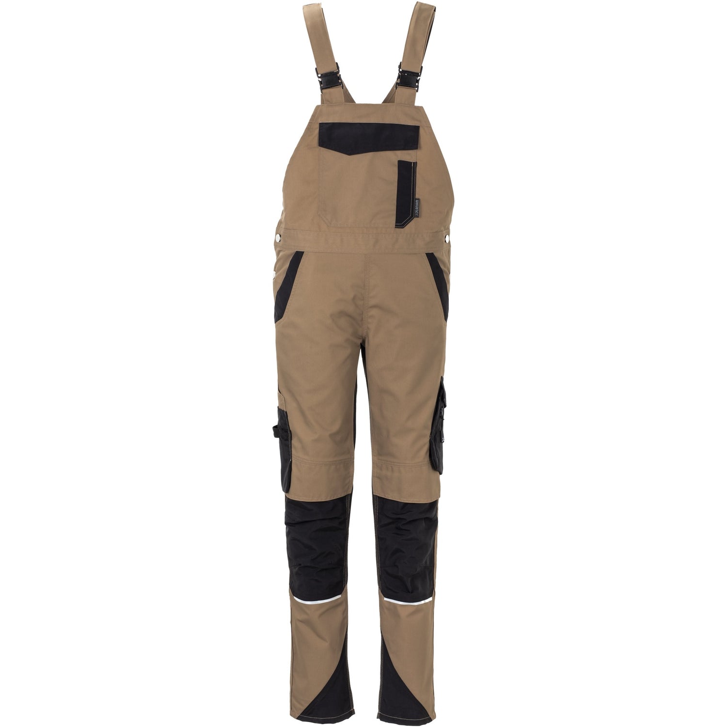 Planam Norit Women's dungarees sand/black - Main