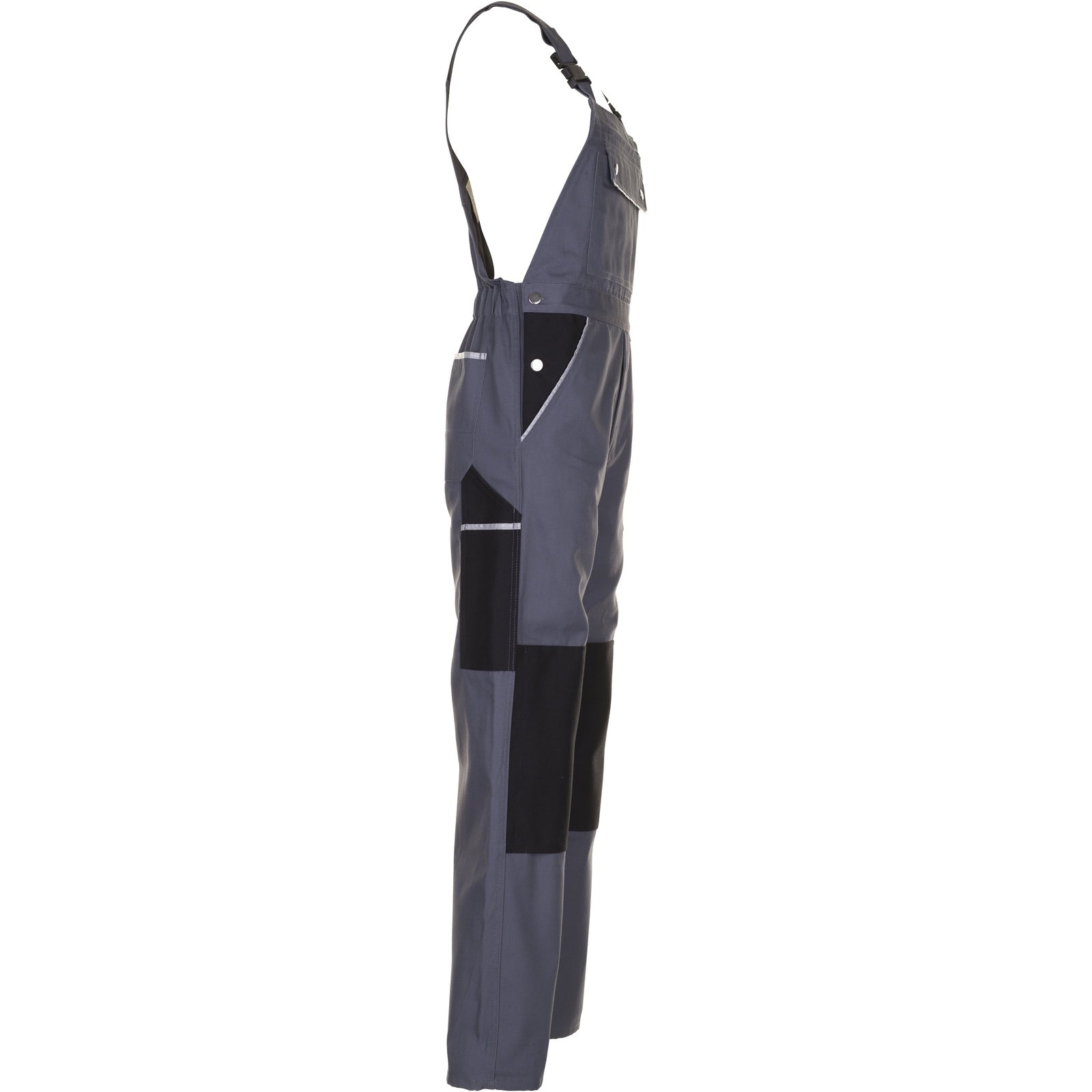 Planam Canvas 320 Dungarees grey/black - Model view 3