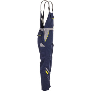 Planam Visline Dungarees marine/yellow/zinc - Model view 3
