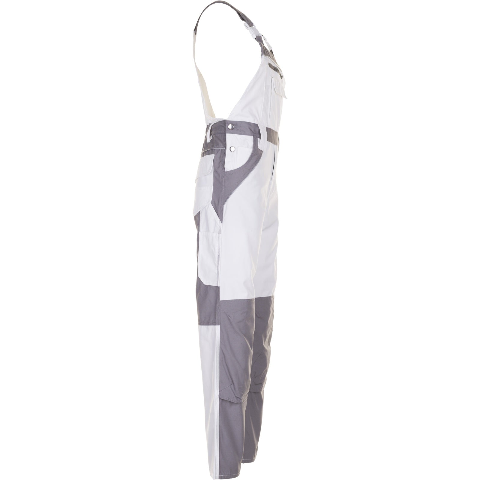 Planam Plaline Dungarees pure white/zinc - Model view 3