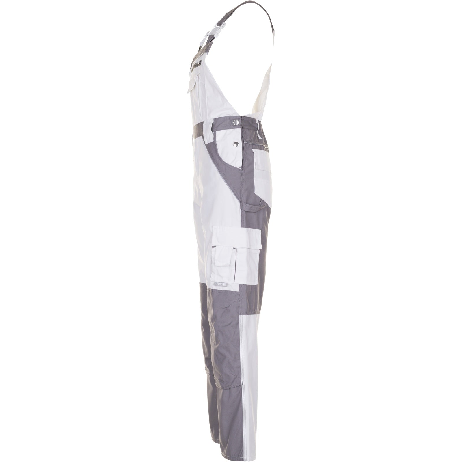 Planam Plaline Dungarees pure white/zinc - Model view 4