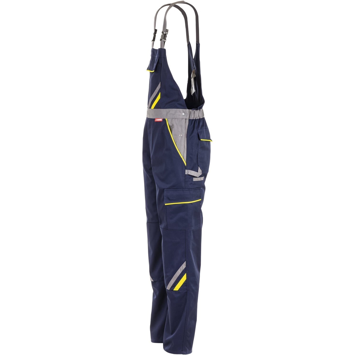 Planam Visline Dungarees marine/yellow/zinc - Model view 4