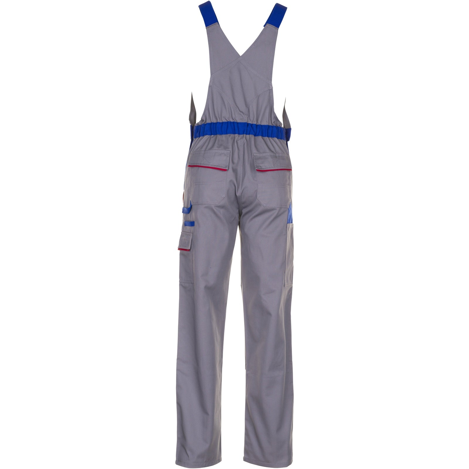 Planam Highline Dungarees zinc/royal blue/red - Model view 2