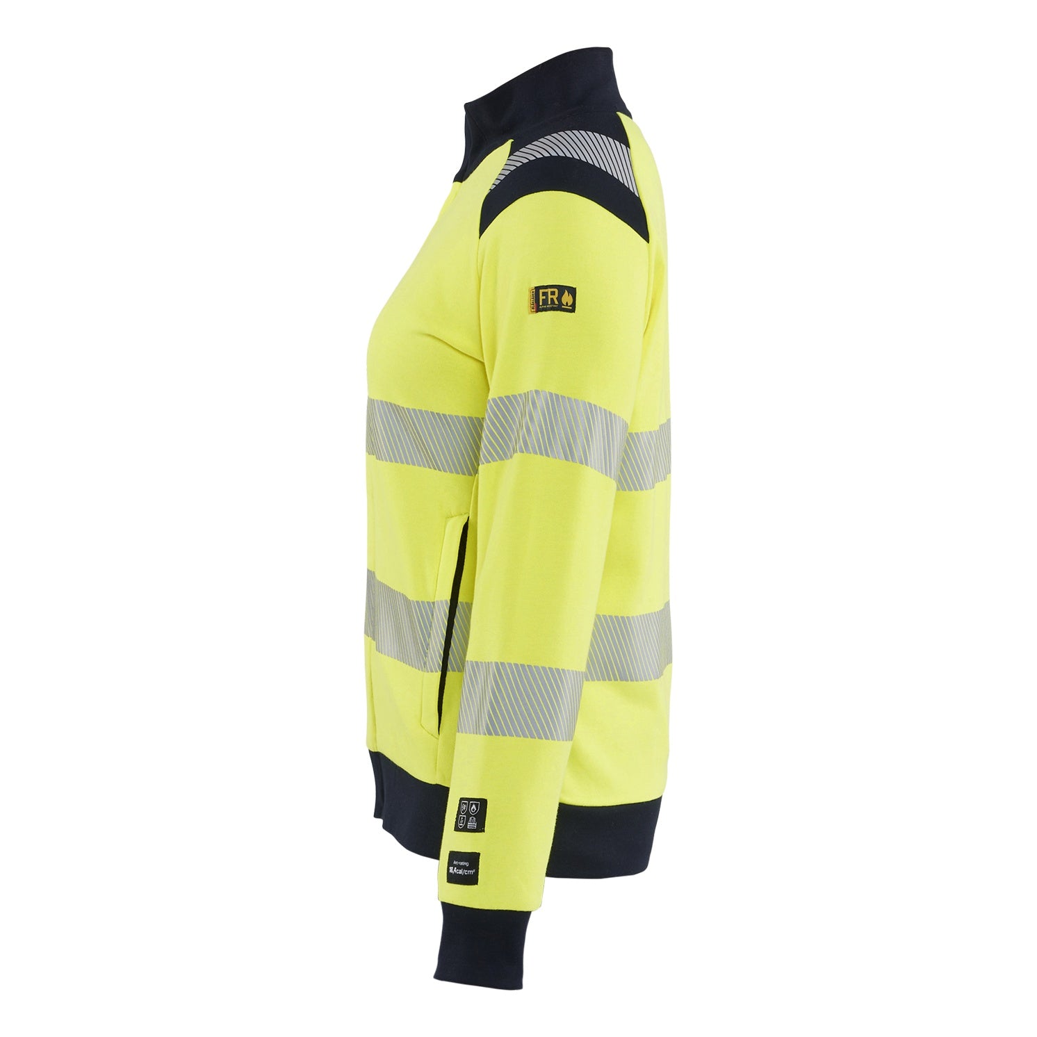 Blaklader BLAKLADER 34711762 Hi Vis Reflective Full Zip Work Sweatshirt WOMEN - Flame Retardant - 347117623389_CL