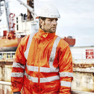 ELKA Rainwear - Securetech Multinorm visible Pu Jacket - Fluorescent Orange