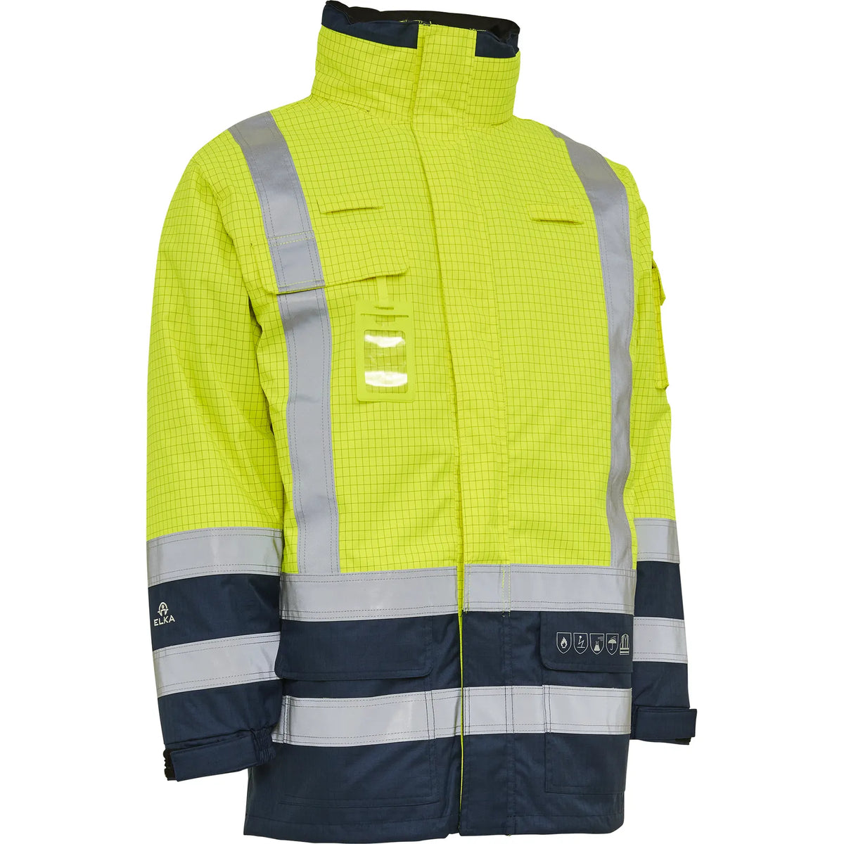 ELKA Rainwear - Securetech Multinorm Shell Jacket - Fluorescent Yellow/Navy