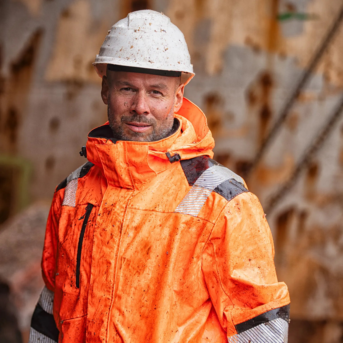 ELKA Rainwear - Visible Xtreme Recycled Jacket - Fluorescent Orange/Black