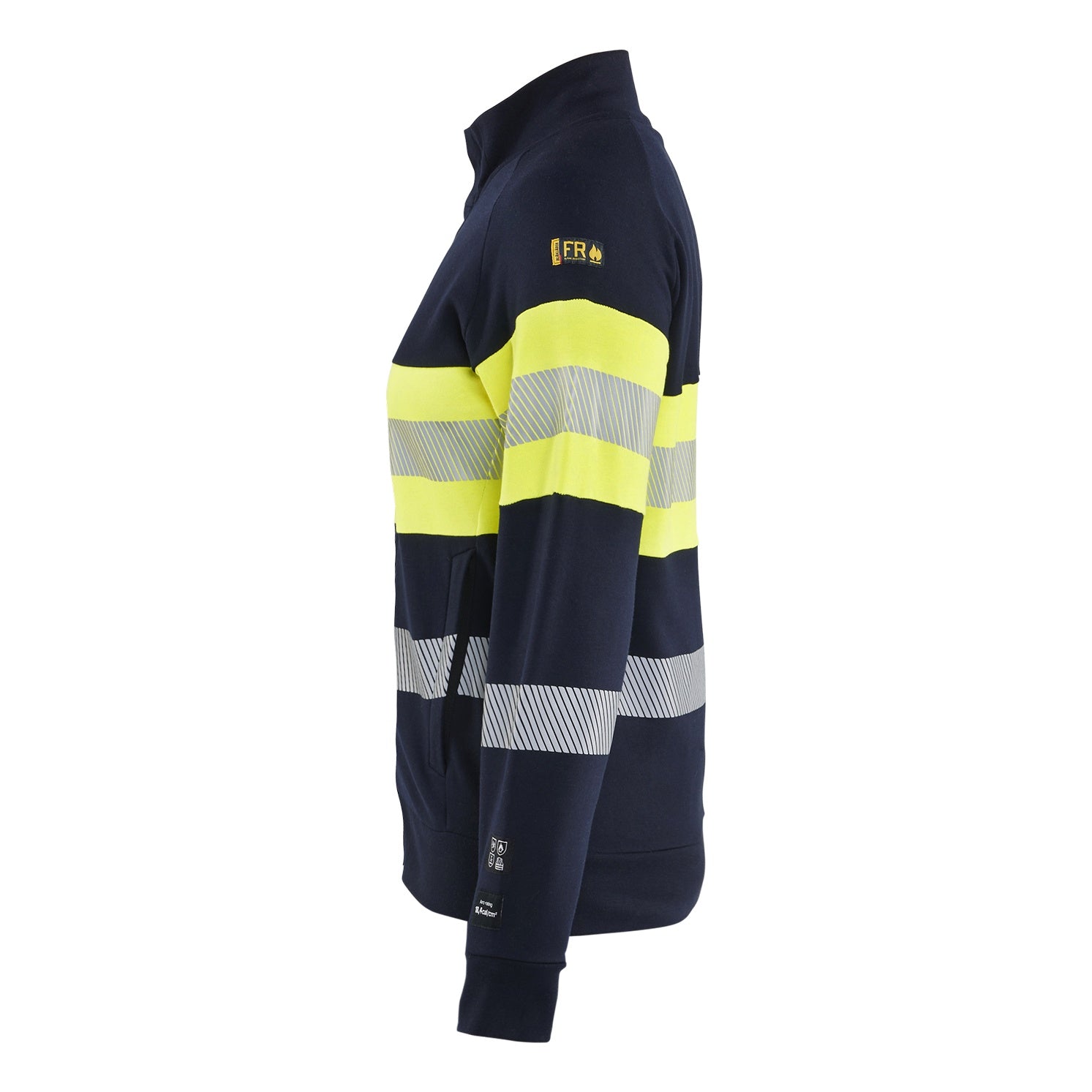 Blaklader BLAKLADER 34721762 WOMEN'S MULTINORM HI VIS SWEATSHIRT ZIP Hi Vis Reflective Full-zip Work Sweatshirt WOMEN - Flame Retardant - 347217628933_CL