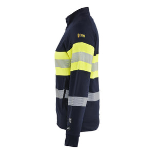 Blaklader BLAKLADER 34721762 WOMEN'S MULTINORM HI VIS SWEATSHIRT ZIP Hi Vis Reflective Full-zip Work Sweatshirt WOMEN - Flame Retardant - 347217628933_CL