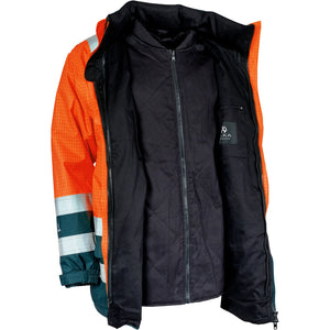 ELKA Rainwear - Securetech Multinorm Jacket - Fluorescent Orange/Navy