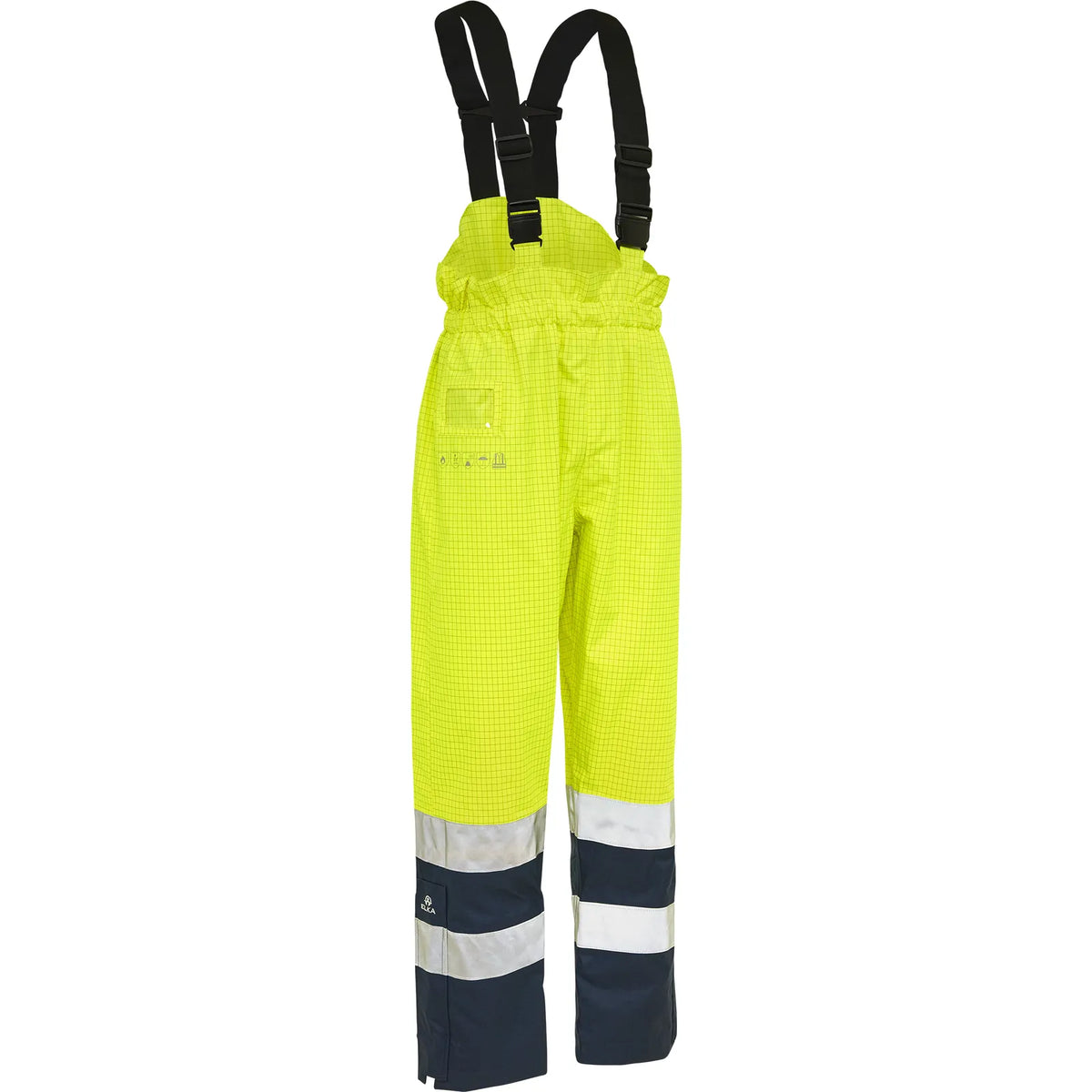 ELKA Rainwear - Securetech Multinorm Bib & Brace - Fluorescent Yellow/Navy
