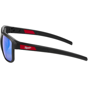 Milwaukee Full Frame Polarized Blue/Green Mirror Safety Glasses