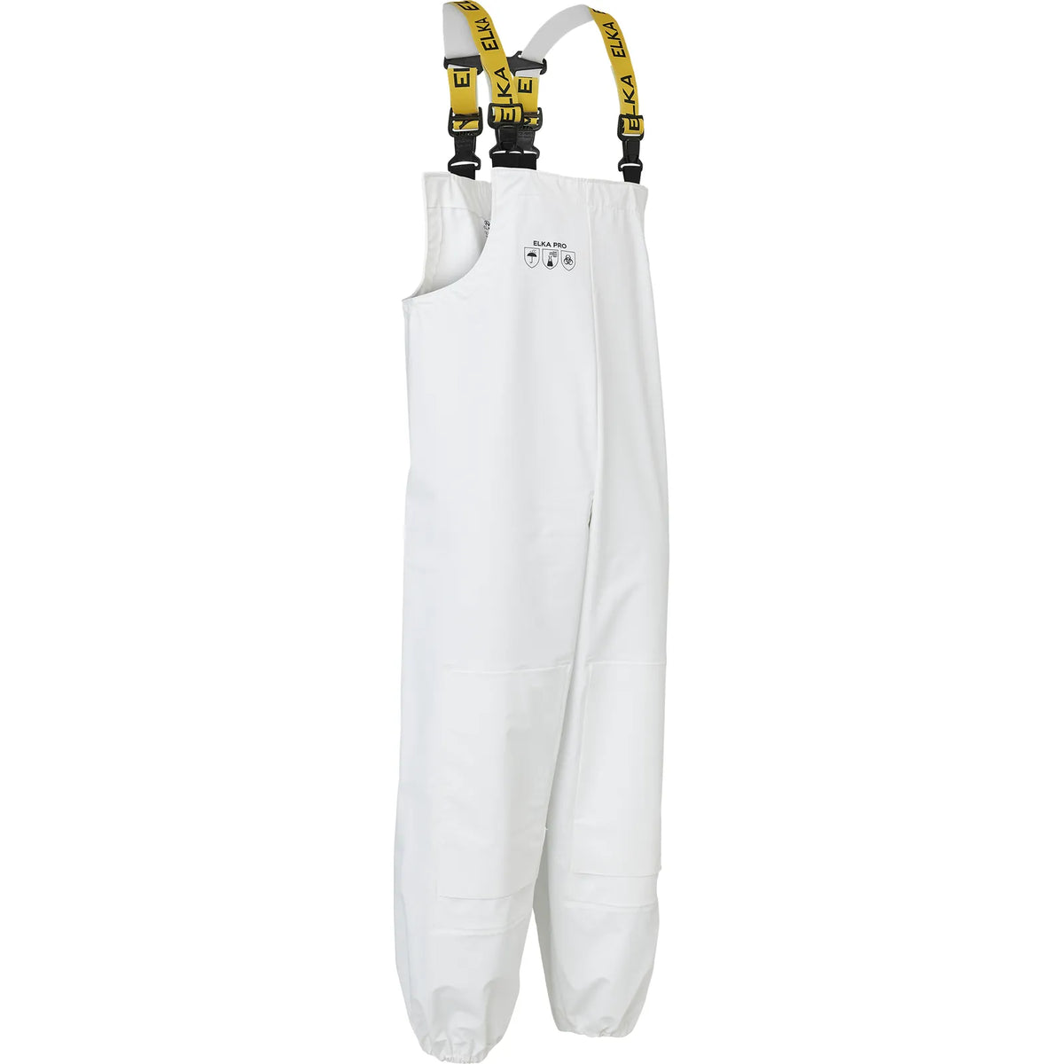 ELKA Rainwear - ELKA PRO Bib & brace w/ pockets for knee pads - White