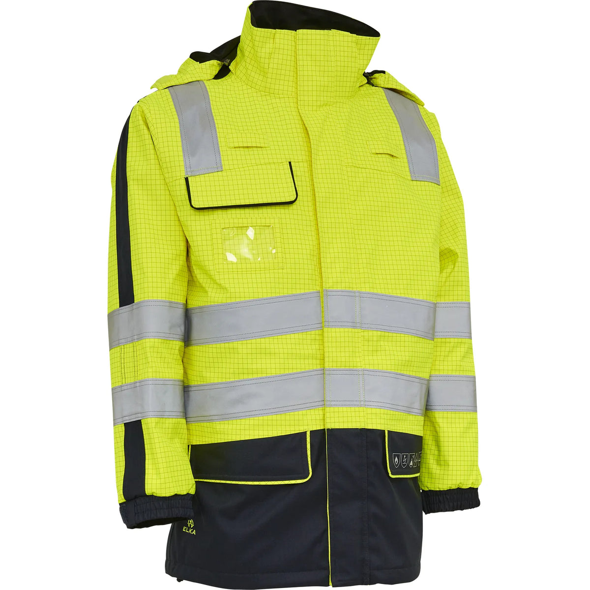 ELKA Rainwear - Securetech Multinorm Electric Arc Jacket - Fluorescent Yellow/Navy
