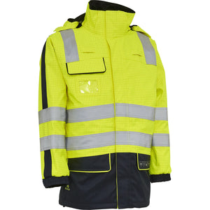 ELKA Rainwear - Securetech Multinorm Electric Arc Jacket - Fluorescent Yellow/Navy