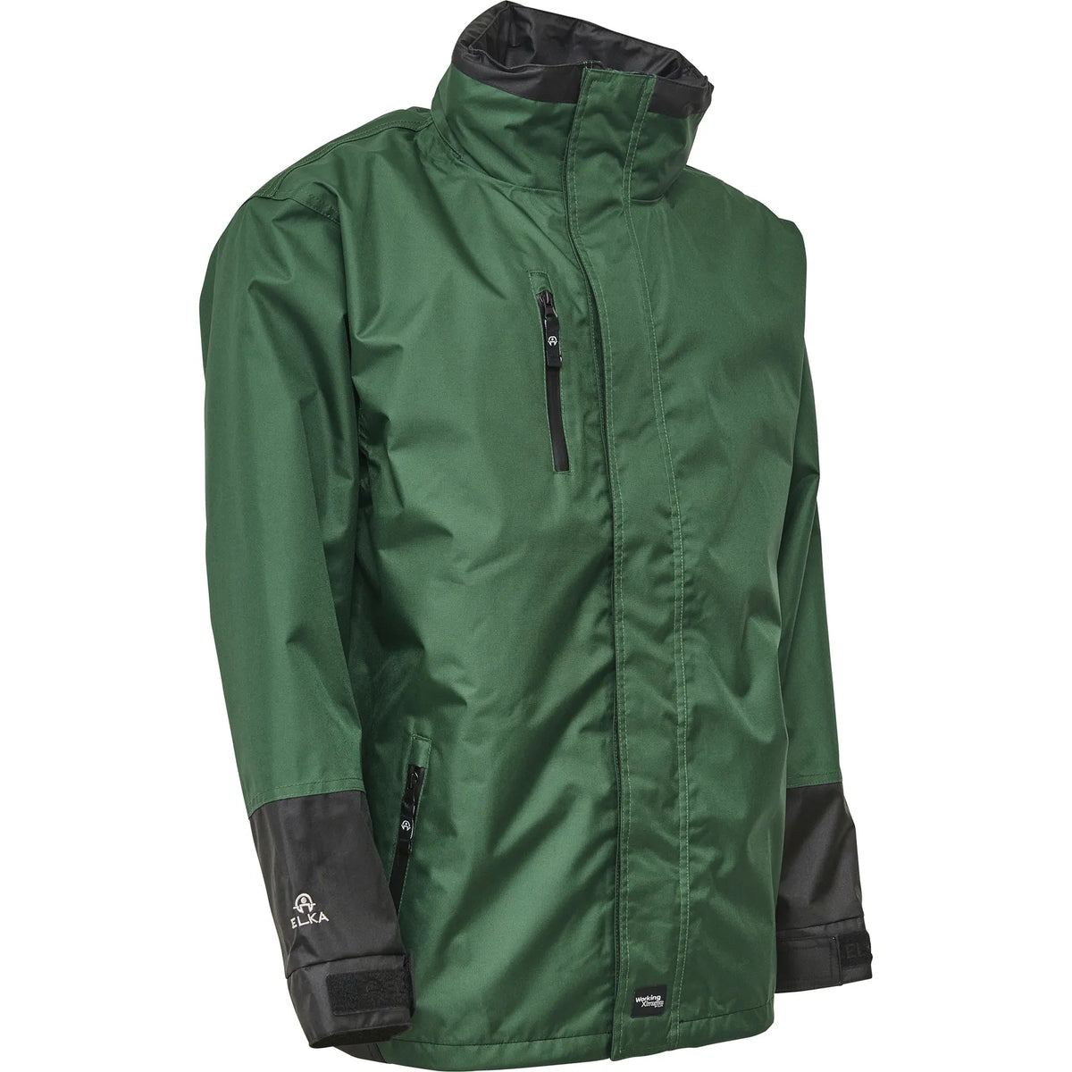 ELKA Rainwear - Working Xtreme rain jacket with a 2-way zipper - Green/Black