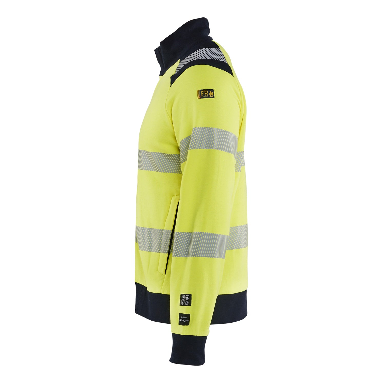 Blaklader BLAKLADER 34611762 MULTINORM Hi Vis Reflective Full Zip Work Sweatshirt MEN - Flame Retardant - 346117623389_CL