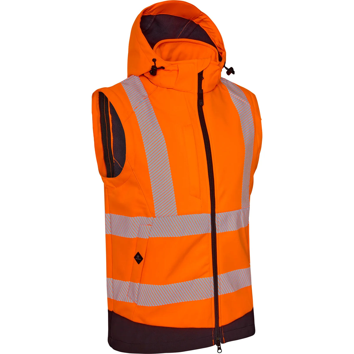 ELKA Rainwear - Visible Xtreme Softshell Jacket with detachable sleeves - Fluorescent Orange/Black