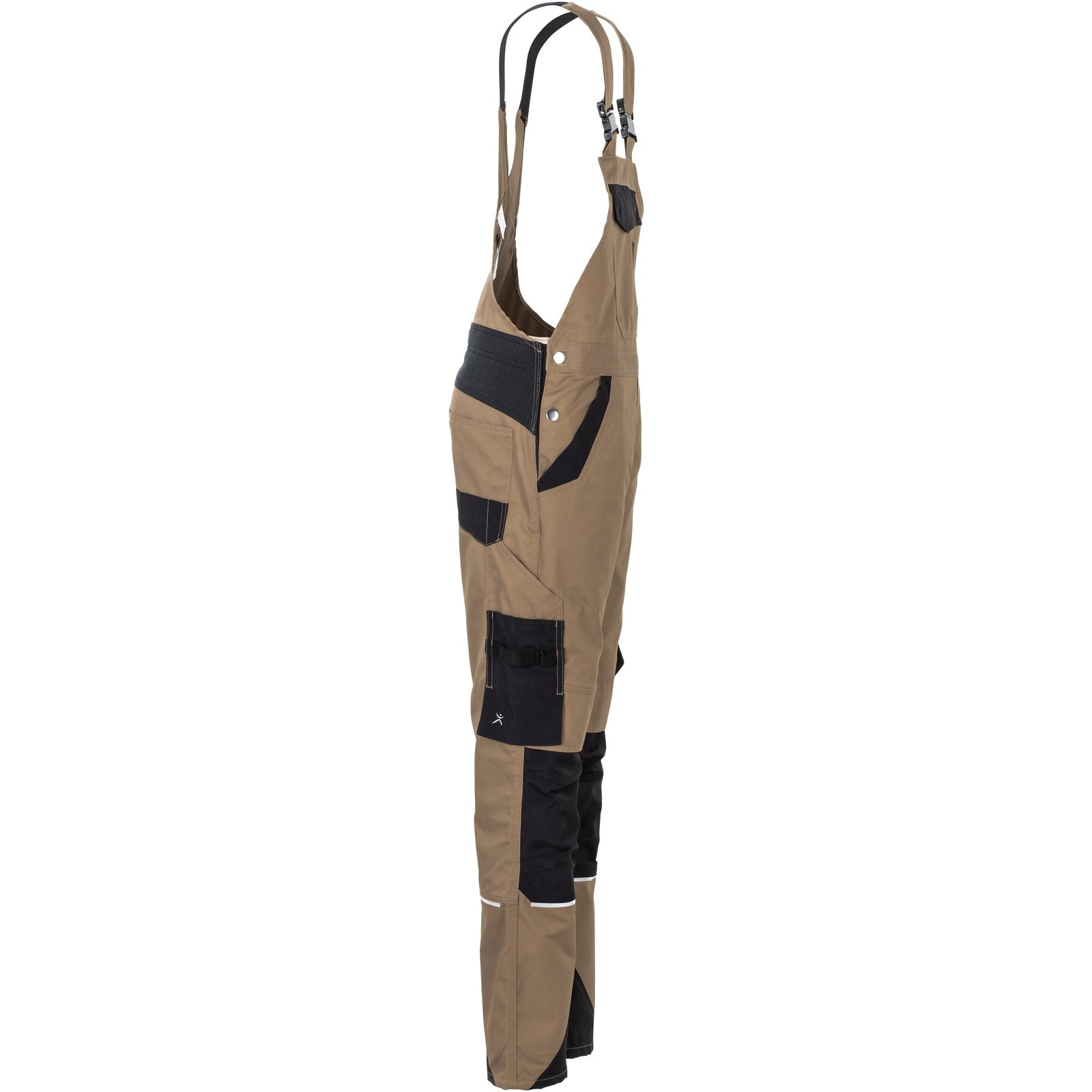 Planam Norit Women's dungarees sand/black - Model view 3