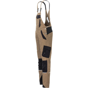 Planam Norit Women's dungarees sand/black - Model view 4