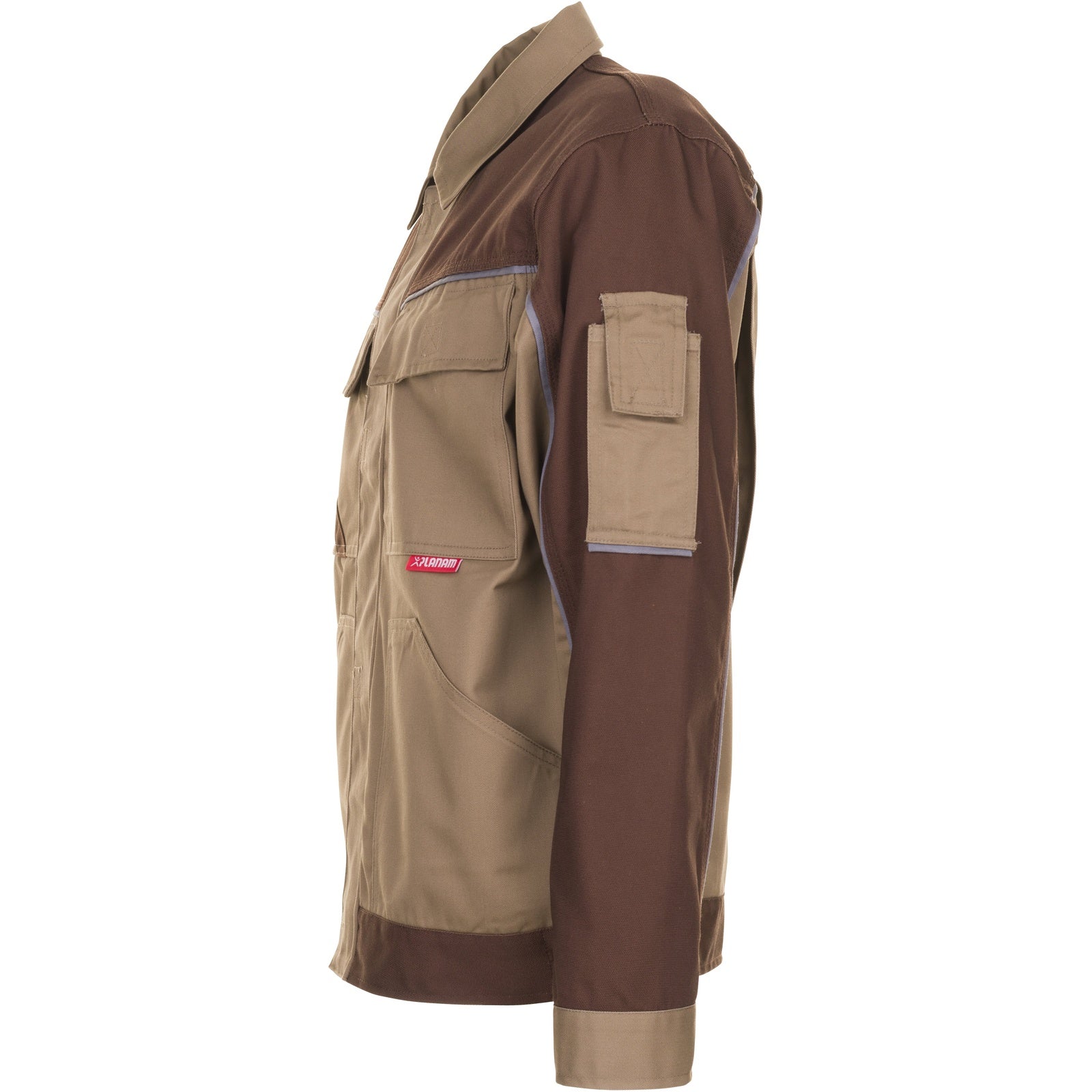 Planam Highline Waisted Jacket beige/brown/zinc - Model view 4