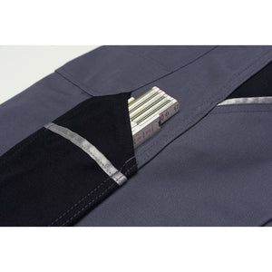 Planam Canvas 320 Trousers grey/black - No fraying thanks to the Cordura® ruler pocket