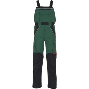 Planam Plaline Dungarees green/black - Main