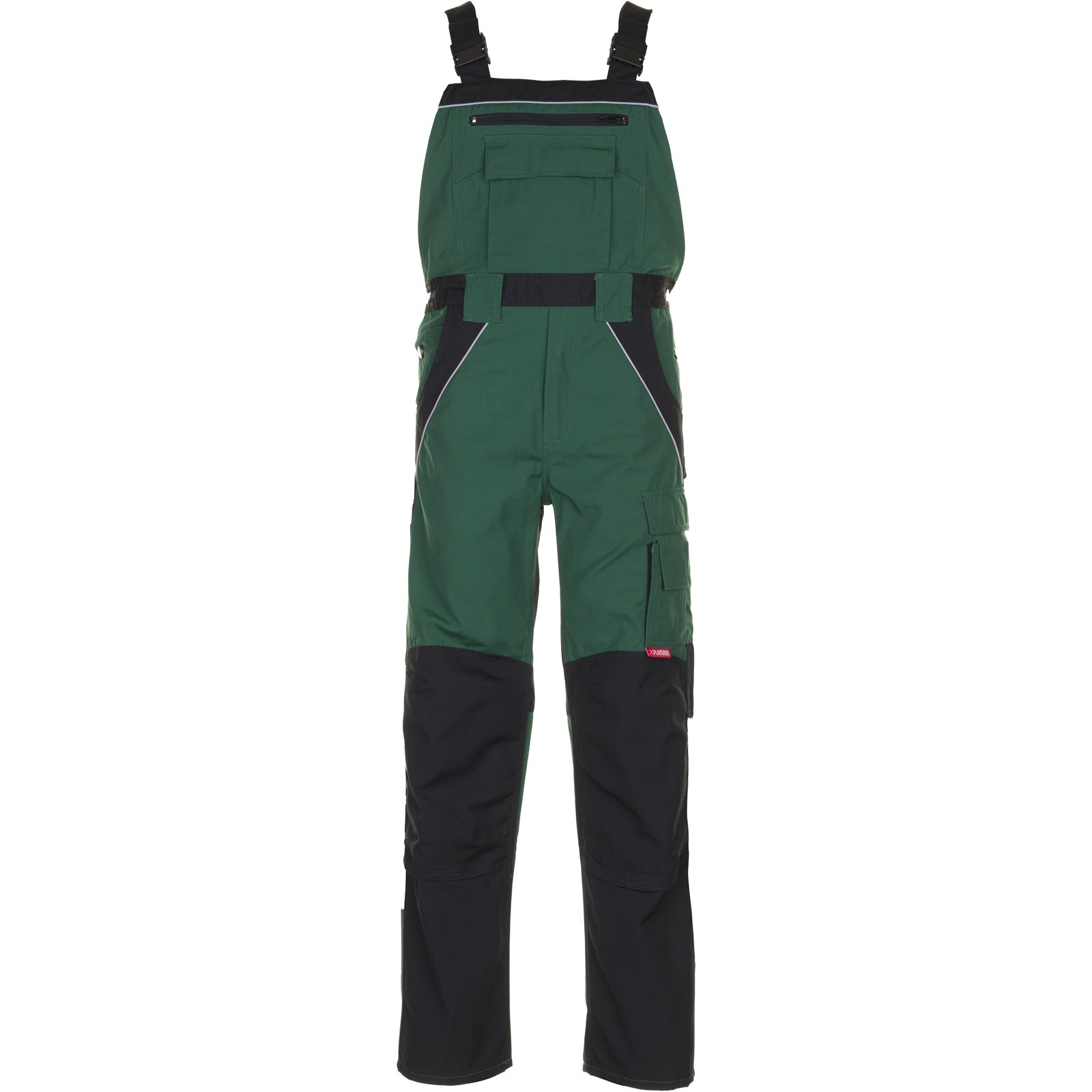 Planam Plaline Dungarees green/black - Model view 1