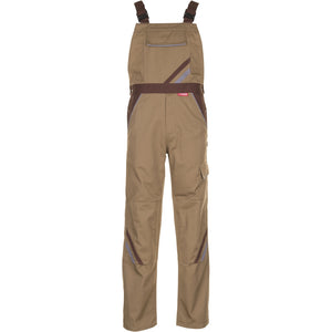 Planam Highline Dungarees beige/brown/zinc - Model view 1