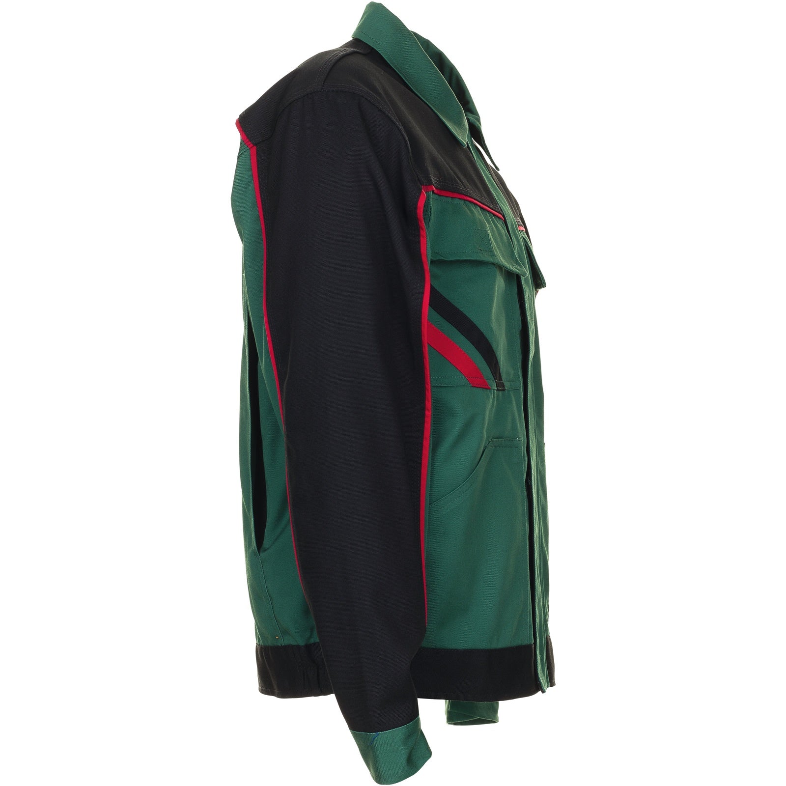 Planam Highline Waisted Jacket green/black/red - Model view 3