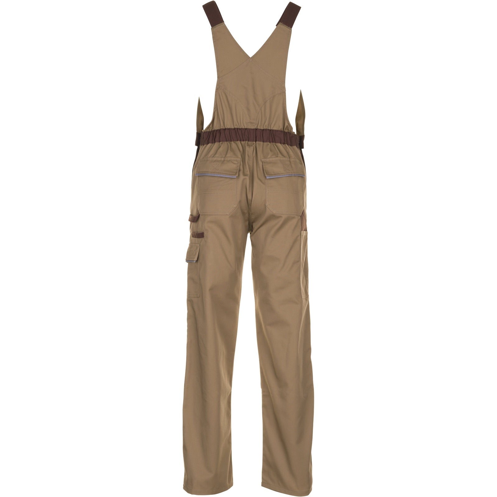 Planam Highline Dungarees beige/brown/zinc - Model view 2