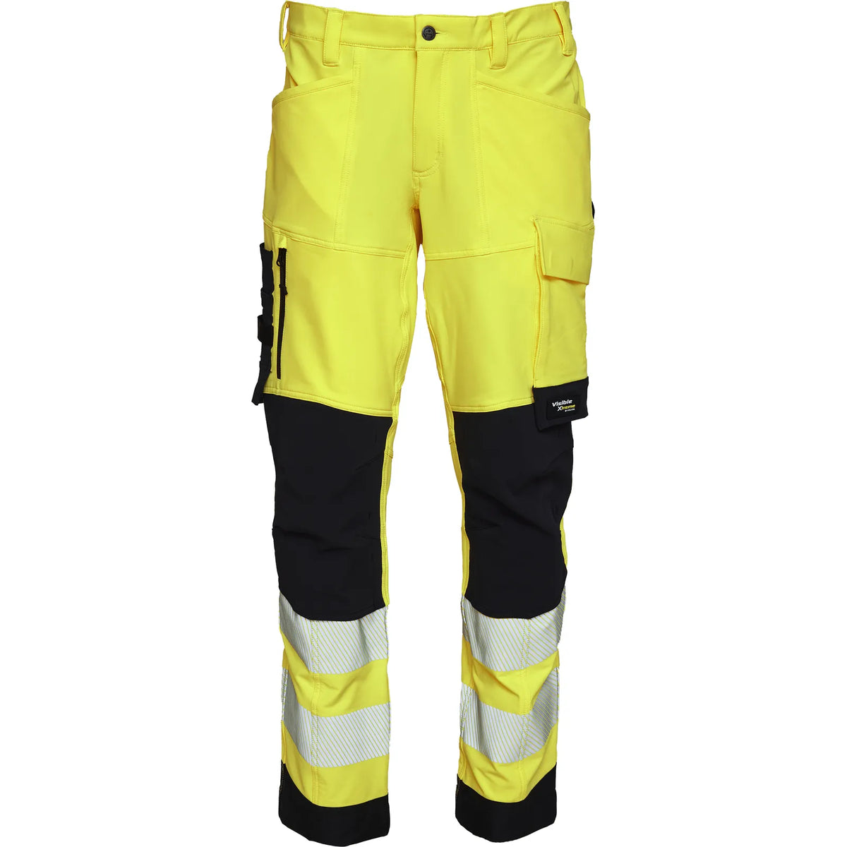 ELKA Rainwear - Visible Xtreme Recycled Workwear Trousers - Short model - Fluorescent Yellow/Black