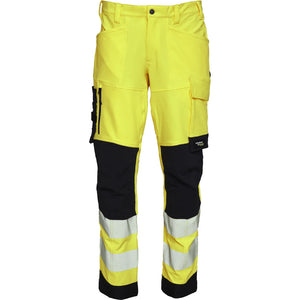 ELKA Rainwear - Visible Xtreme Recycled Workwear Trousers - Short model - Fluorescent Yellow/Black