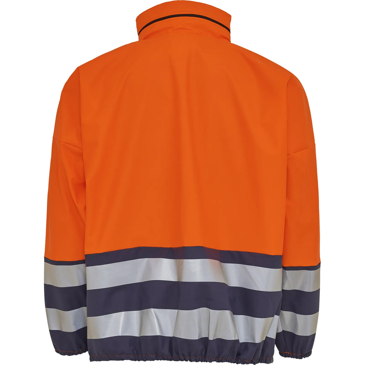 ELKA Rainwear - PU visible rain jacket with reflective tape - Fluorescent Orange/Navy