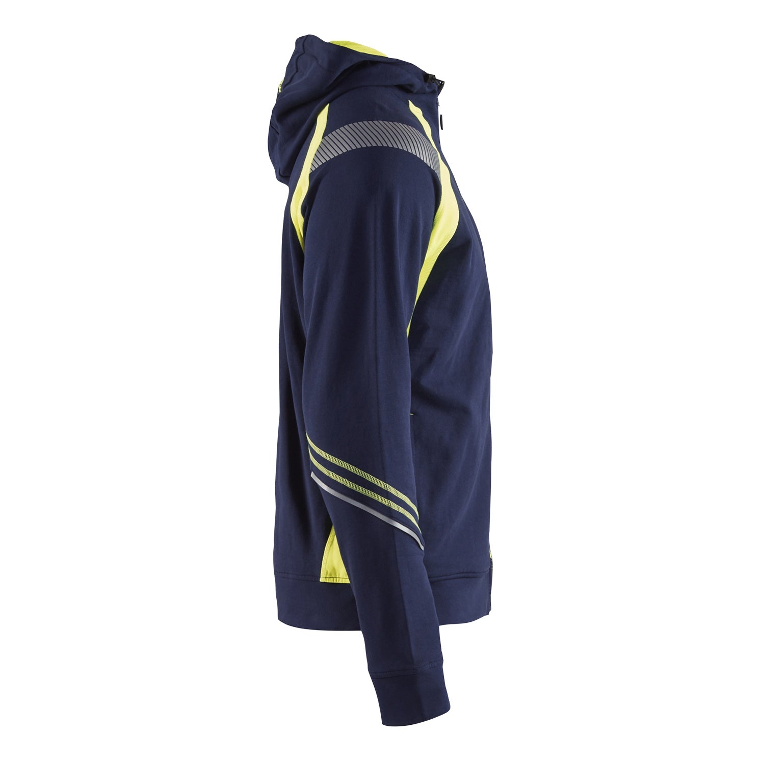Blaklader BLAKLADER 34331158 Hoodie with Full Zip Hi Vis Reflective Hoodie Work Sweatshirt MEN - 100% Cotton - 343311588933_CR