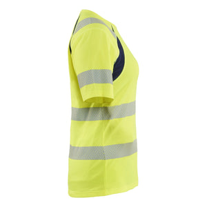 Blaklader BLAKLADER 35032537 Women’s Hi Vis T shirt Hi Vis Reflective Short Sleeve Work T-Shirt WOMEN - Moisture Wicking - 350325373389_CR