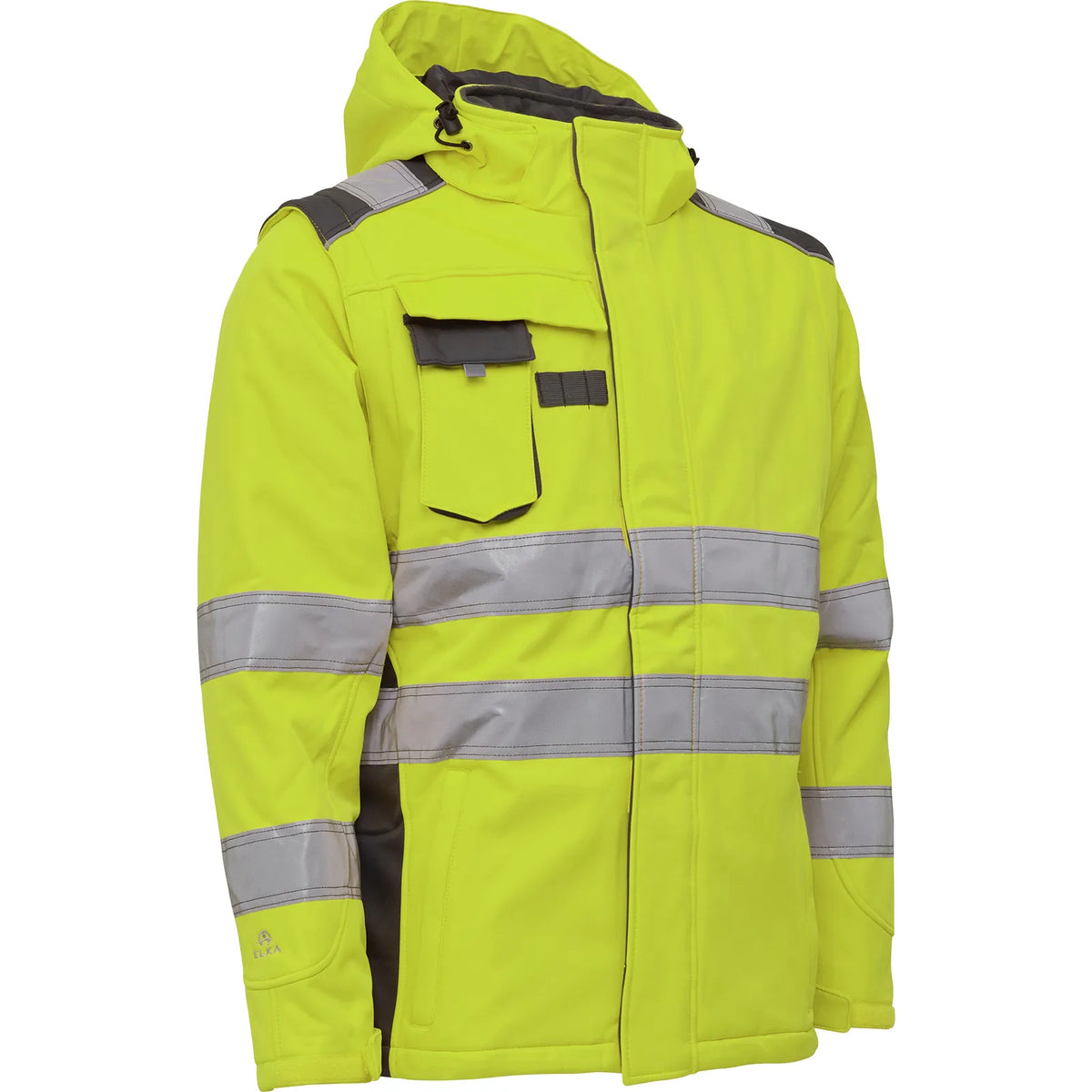 ELKA Rainwear - Visible Xtreme Winter Softshell jacket - Fluorescent Yellow/Grey