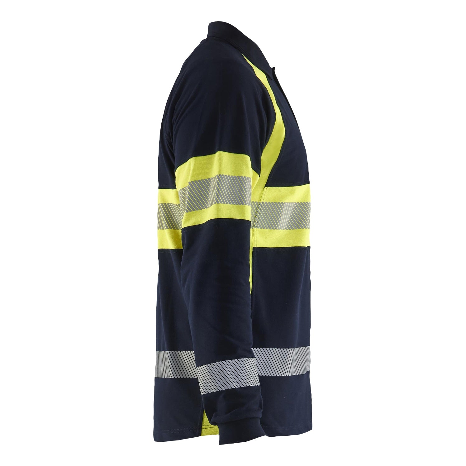 Blaklader BLAKLADER 34381741 Multinorm Long sleeved Polo Hi Vis Reflective Long Sleeve Work Polo MEN - Flame Retardant - 343817418933_CR