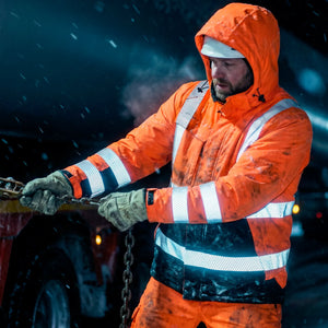 ELKA Rainwear - Visible Xtreme Stretch Winter Jacket - Fluorescent Orange/Black