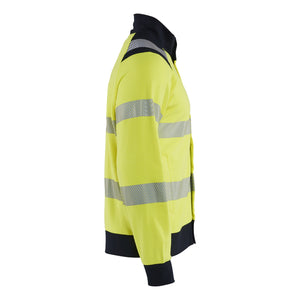 Blaklader BLAKLADER 34611762 MULTINORM Hi Vis Reflective Full Zip Work Sweatshirt MEN - Flame Retardant - 346117623389_CR