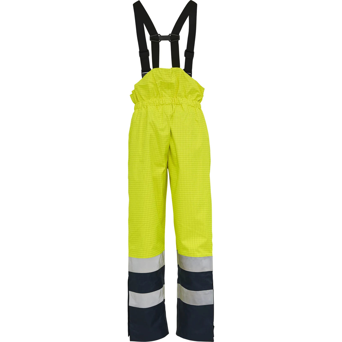 ELKA Rainwear - Securetech Multinorm Bib & Brace - Fluorescent Yellow/Navy