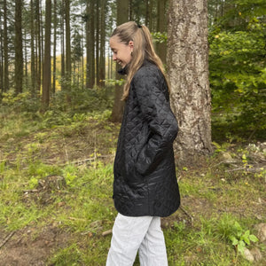 ELKA Rainwear - Long thermal jacket woman - Black