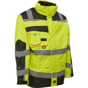 ELKA Rainwear - Visible Xtreme Oxford rain jacket with reflective tape - Fluorescent Yellow/Black