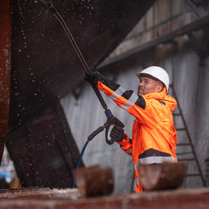 ELKA Rainwear - Visible Xtreme Recycled Jacket - Fluorescent Orange/Black
