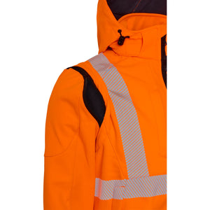 ELKA Rainwear - Visible Xtreme Softshell Jacket with detachable sleeves - Fluorescent Orange/Black